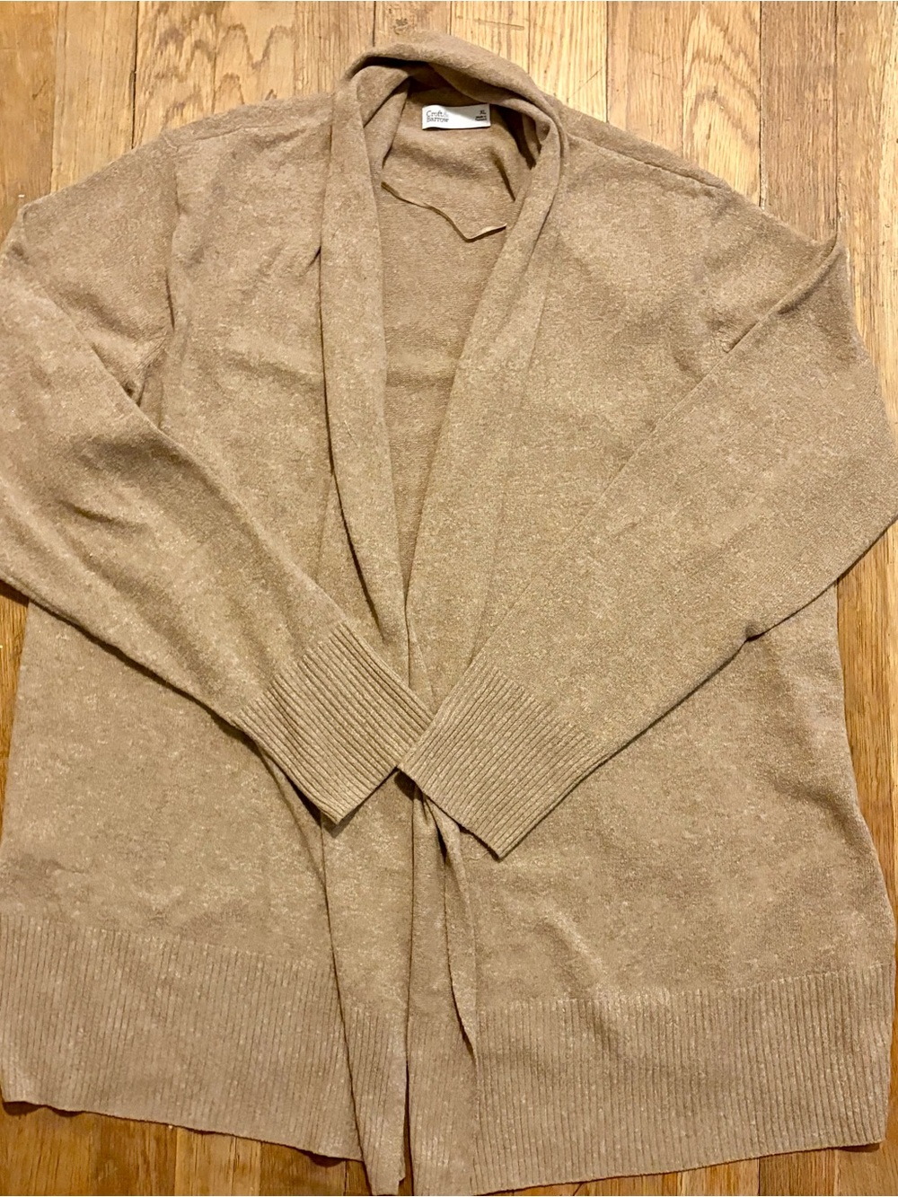 Croft & Barrow Shawl Collar Cardigan - Beige - Size XL